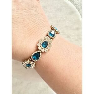 Bright blue rhinestone Anastasia bracelet ￼